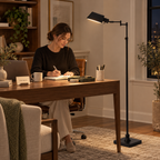 Adjustable E26 floor lamp in a professional home office