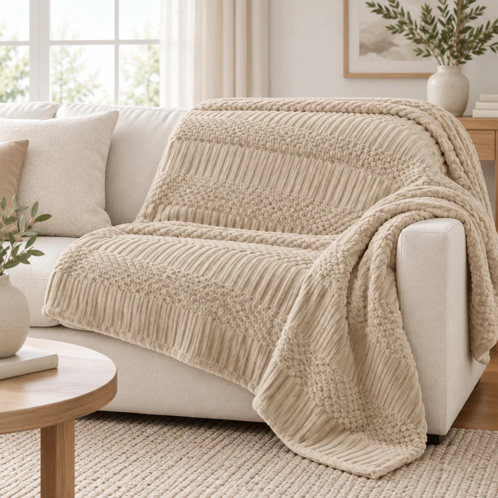Fleece Throw Blanket in a styled lifestyle setting