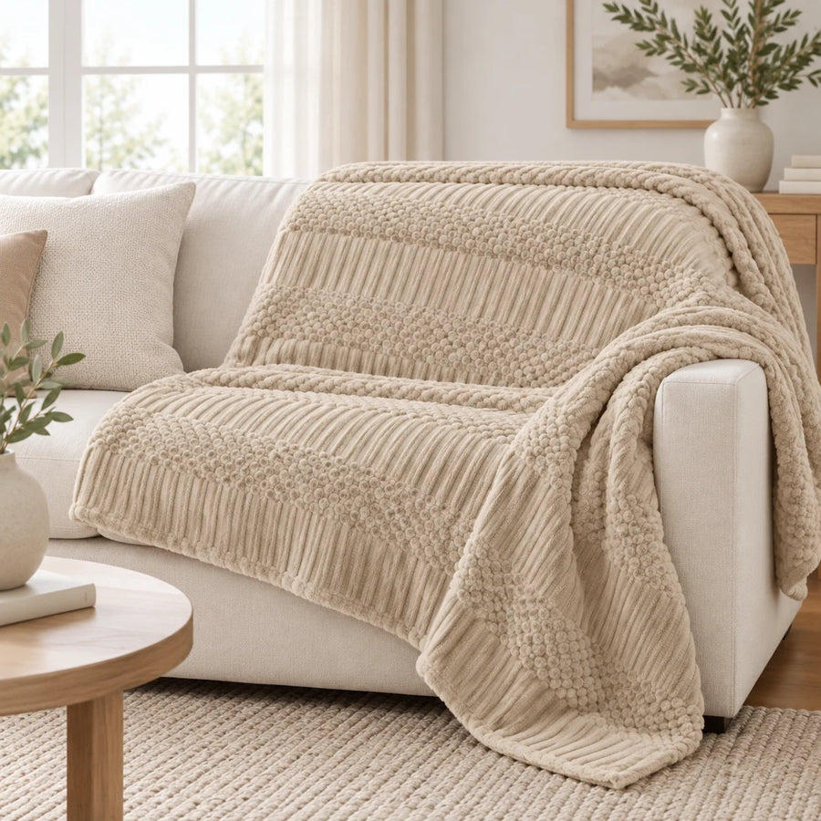 Fleece Throw Blanket in a styled lifestyle setting