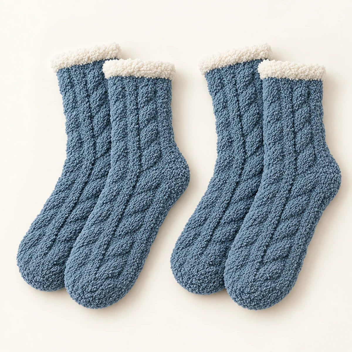 Cozy Fuzzy Sock Set clean product view on a warm neutral background