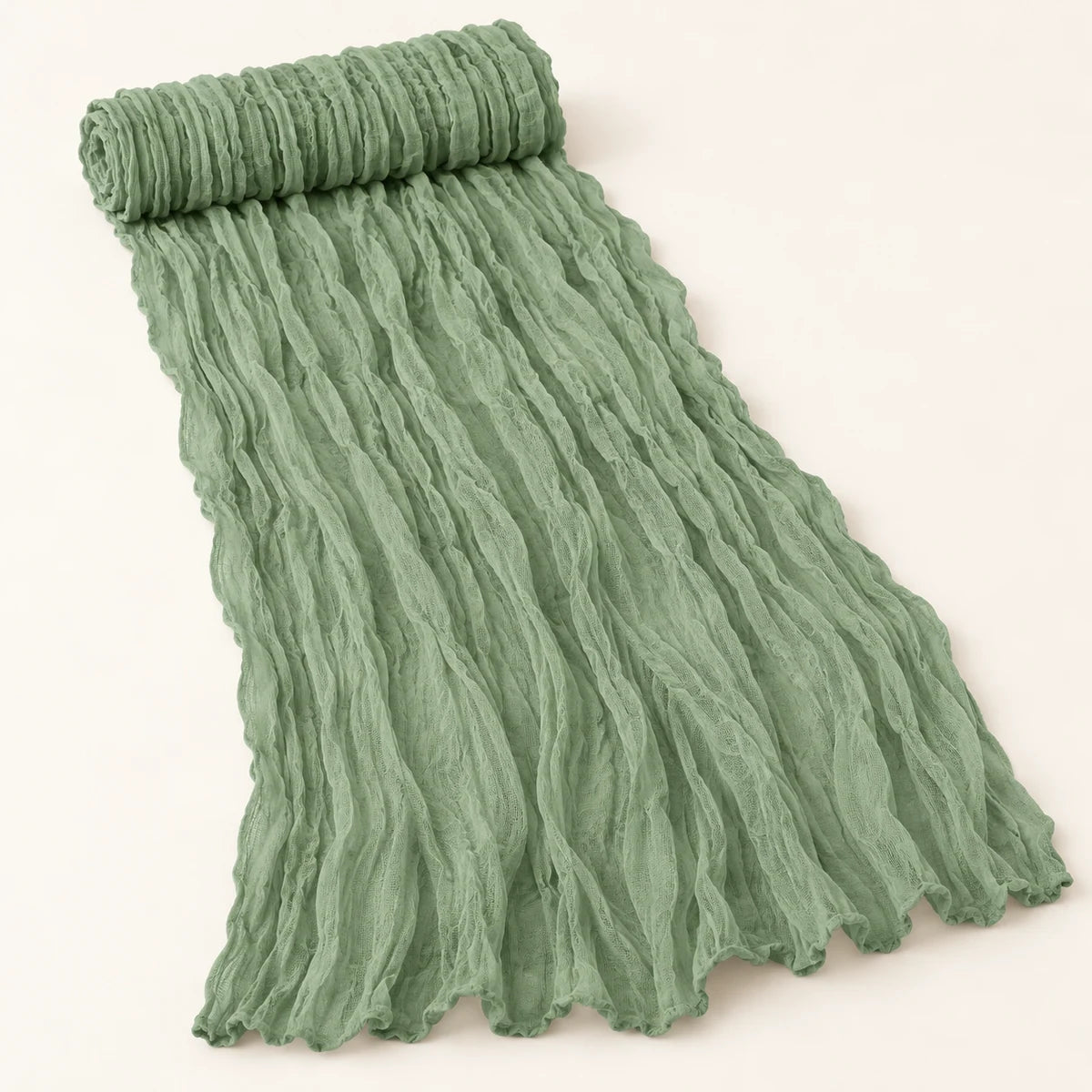 Gauze Table Runner clean product view on a warm neutral background