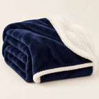 Sherpa-Style Throw Blanket clean product view on a warm neutral background