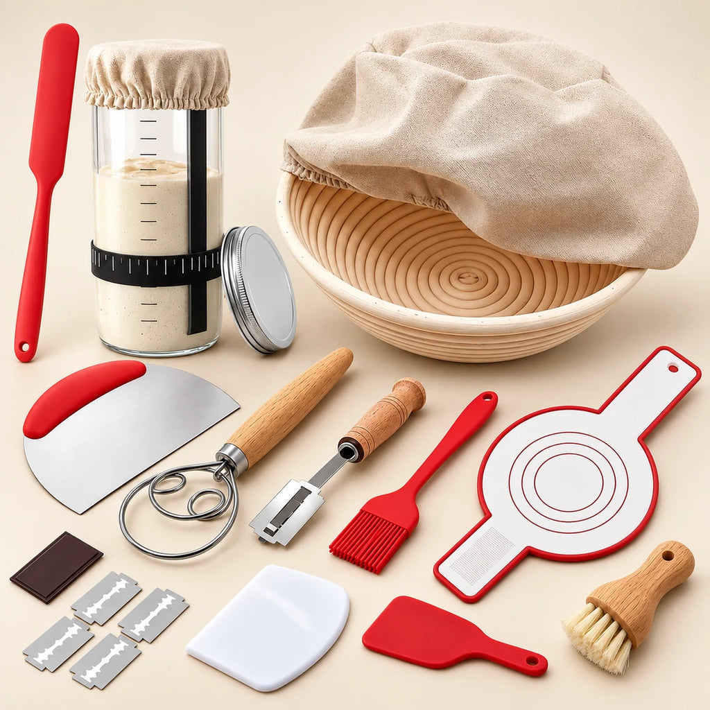 Sourdough Starter Kit clean product view on a warm neutral background