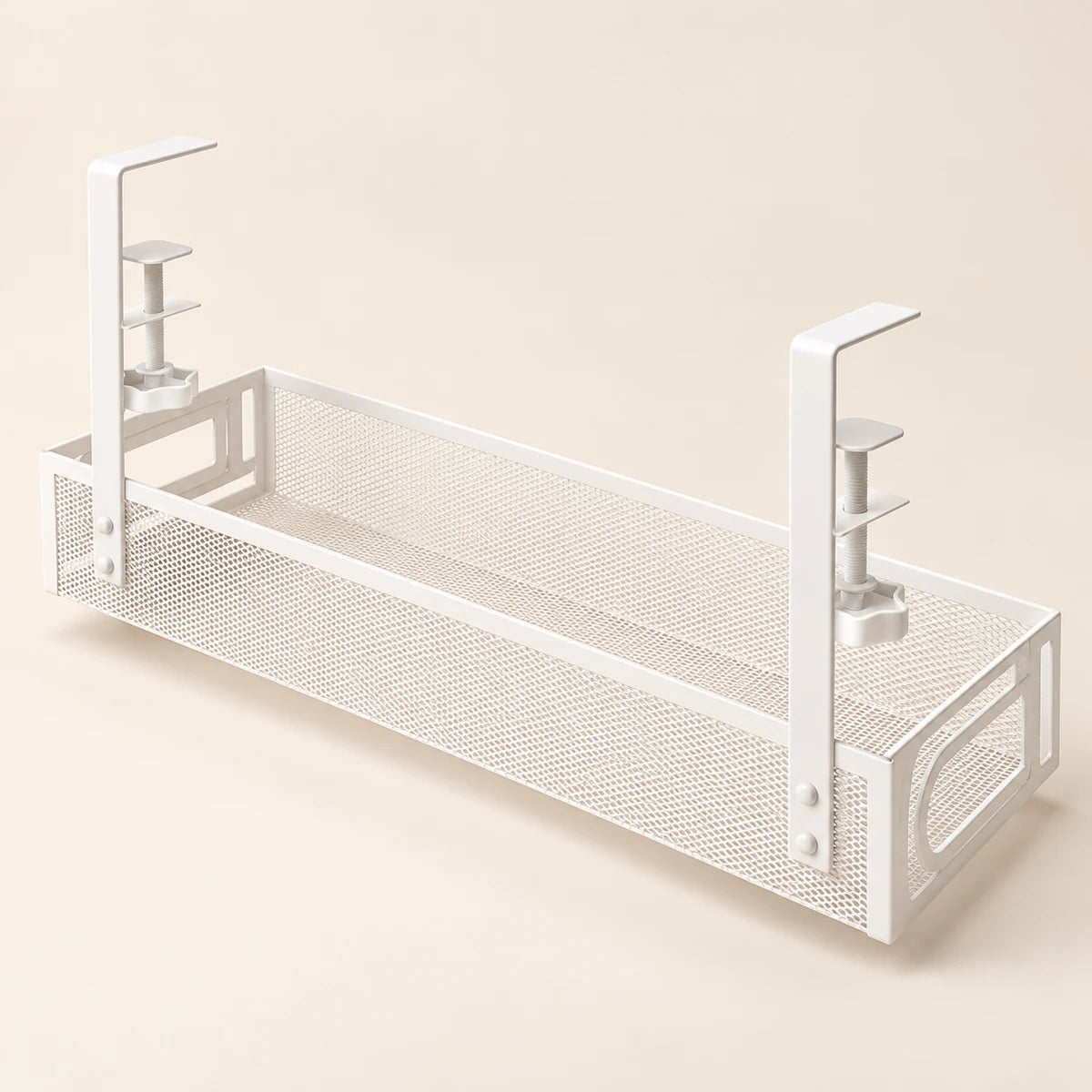Under-Desk Cable Management Tray clean product view on a warm neutral background