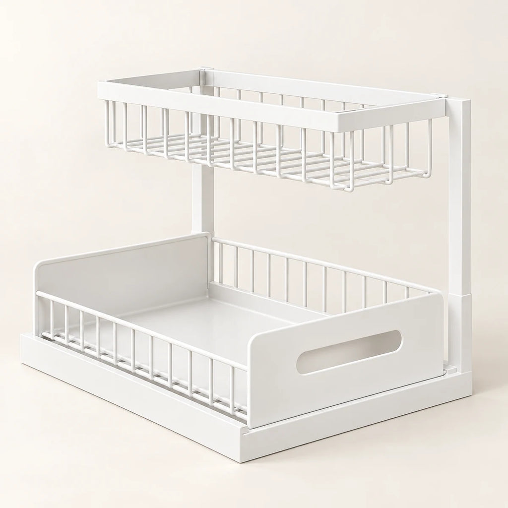 Under-Sink Storage Organizer clean product view on a warm neutral background