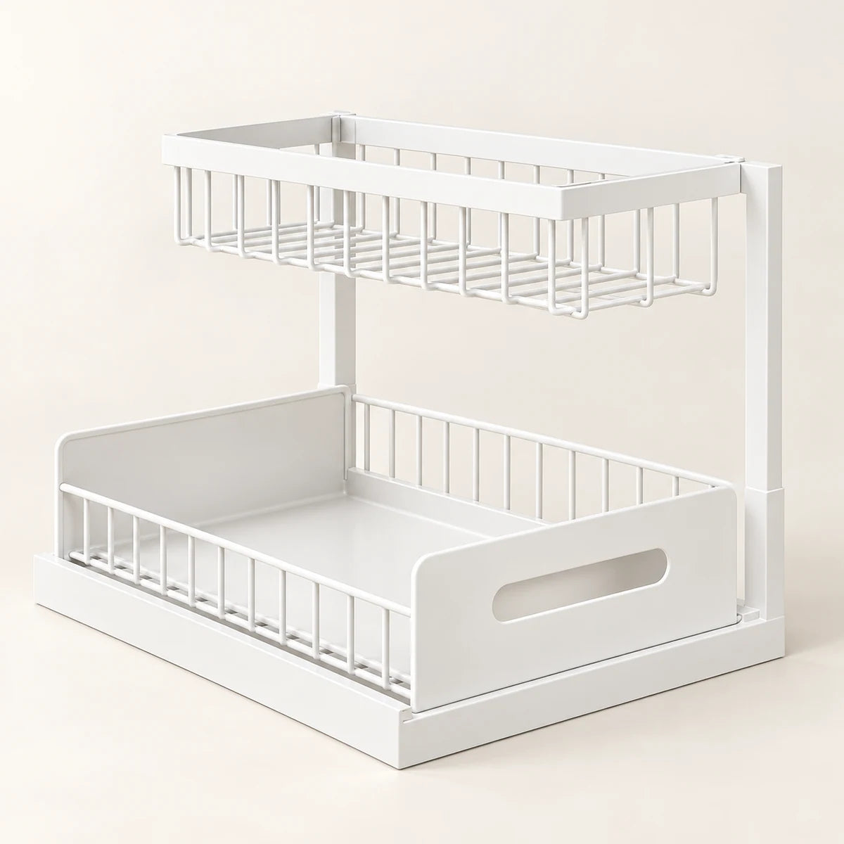 Under-Sink Storage Organizer clean product view on a warm neutral background