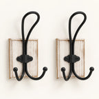Wooden Wall Hook Rack clean product view on a warm neutral background